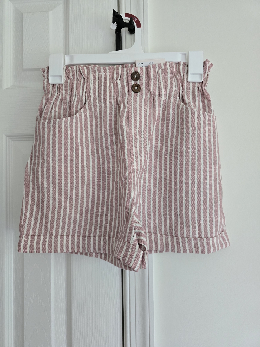 Striped Linen-Blend Shorts